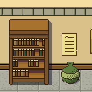 Pixel style image of a tile based video game map